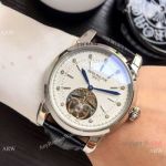 New Copy Patek Philippe Geneve Tourbillon watch 43mm SS White Dial